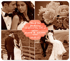Wedding Thank You Magnet - Circle Date